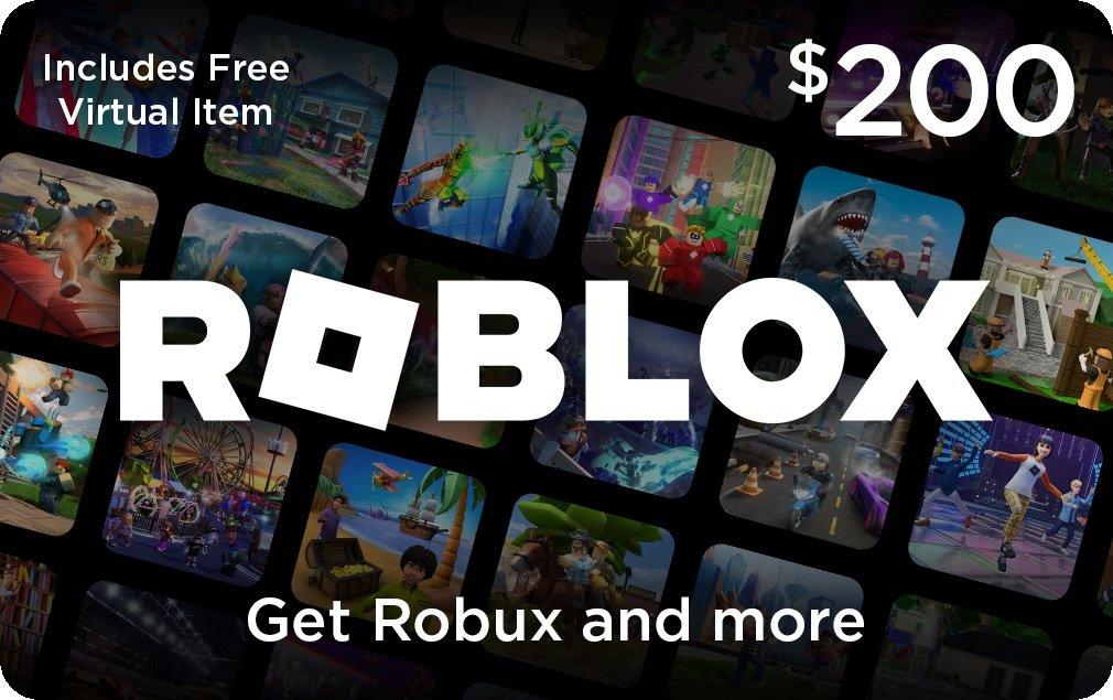 Roblox $200 Digital Gift Card [Includes Exclusive Virtual Item]